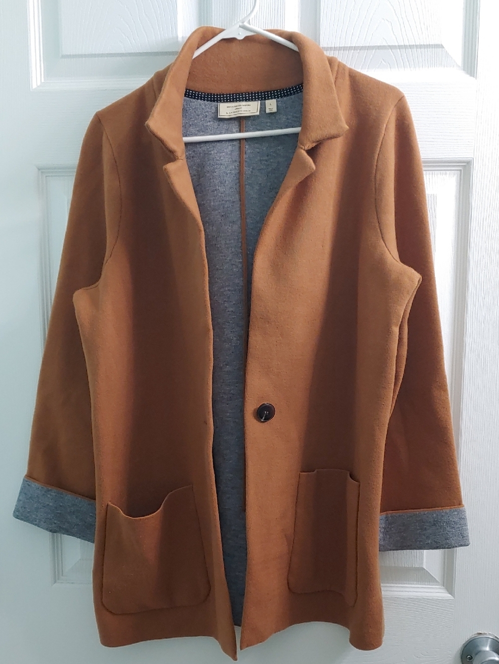 Anthropologie Moulinette Soeurs Cardigan Camel Brown Knit Women's Size L